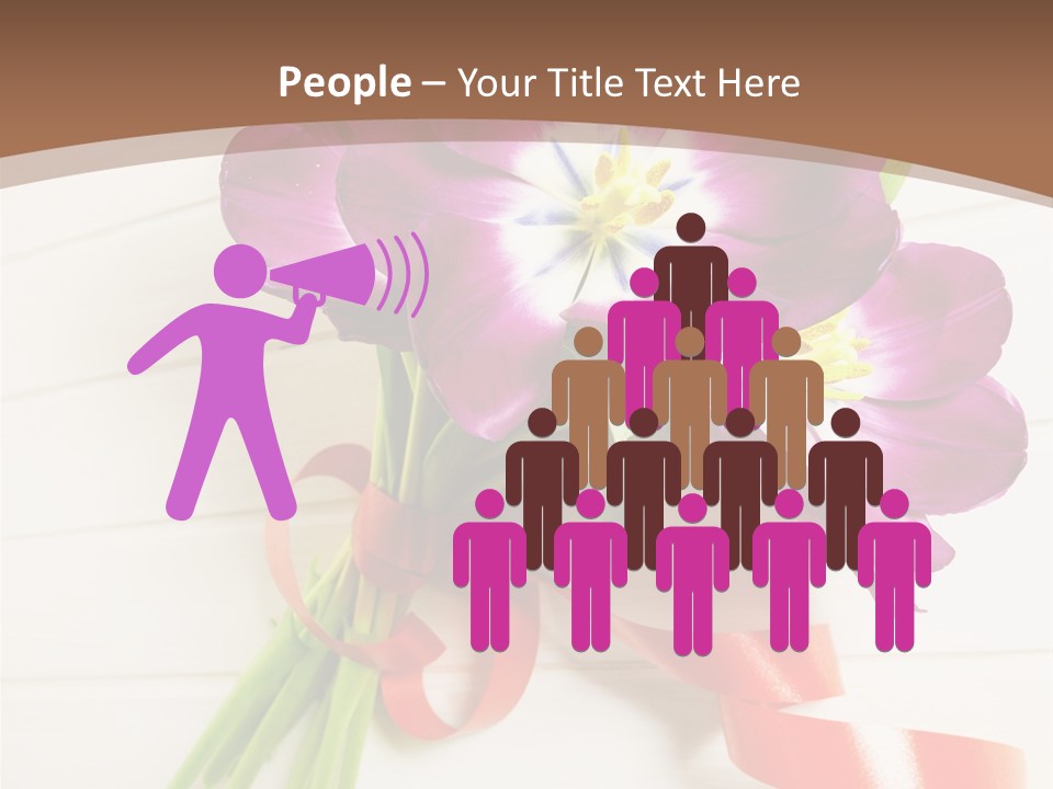 Bunch Of Blossom Card PowerPoint Template