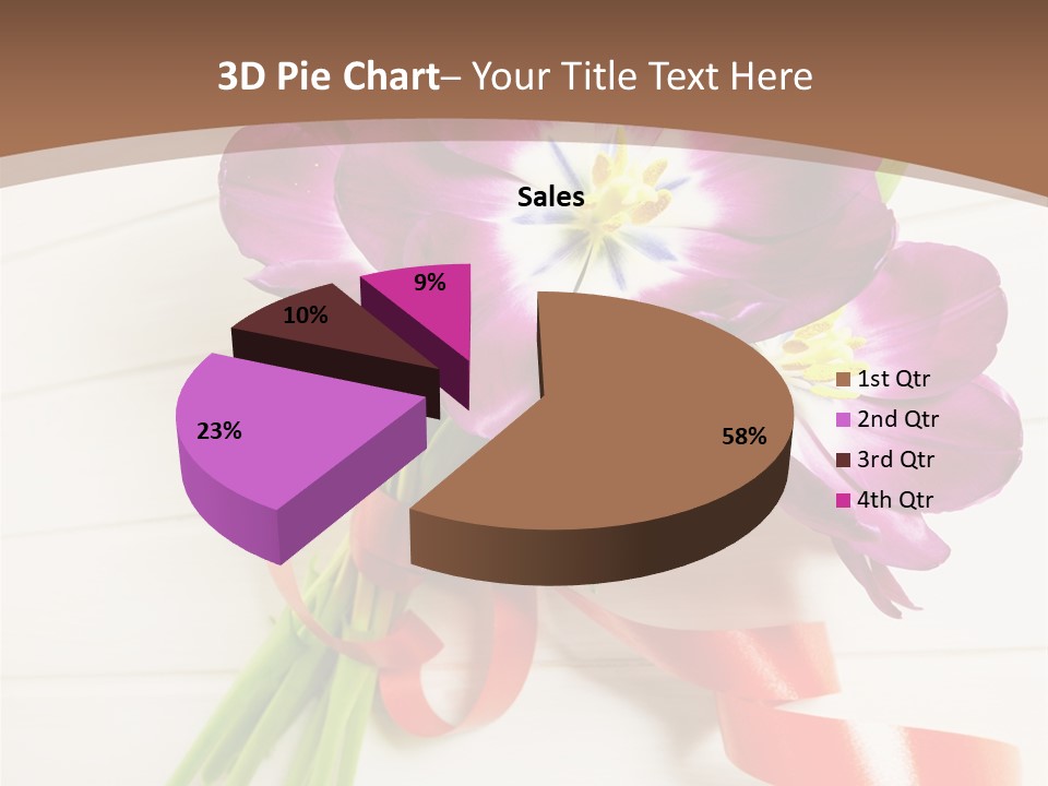 Bunch Of Blossom Card PowerPoint Template