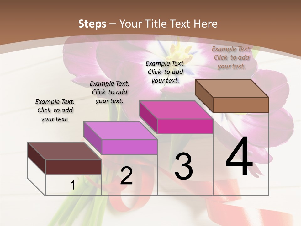 Bunch Of Blossom Card PowerPoint Template