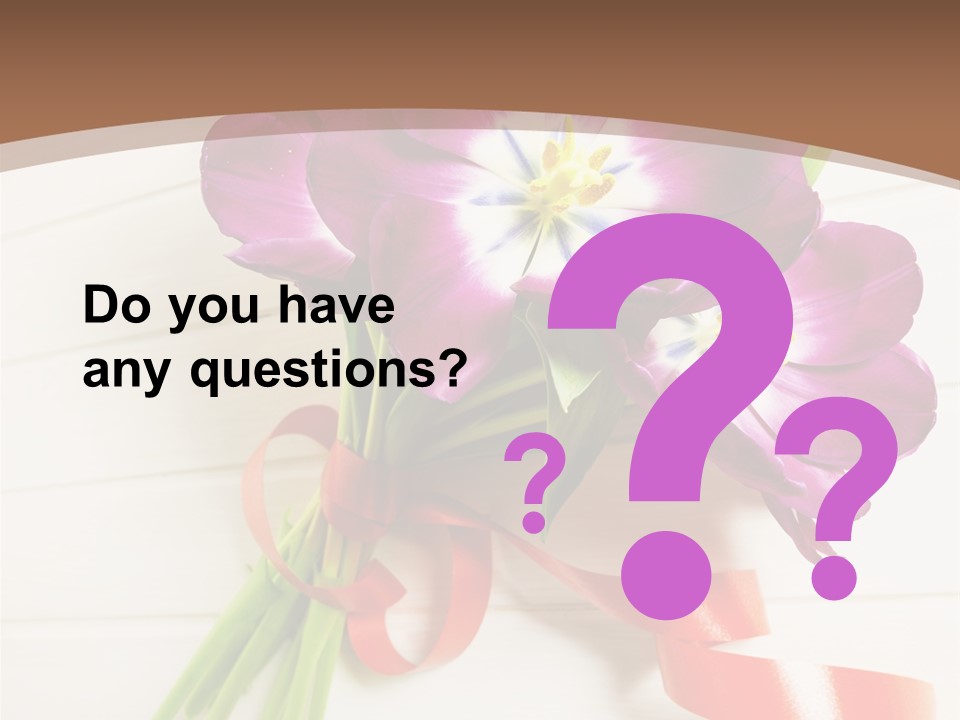 Bunch Of Blossom Card PowerPoint Template