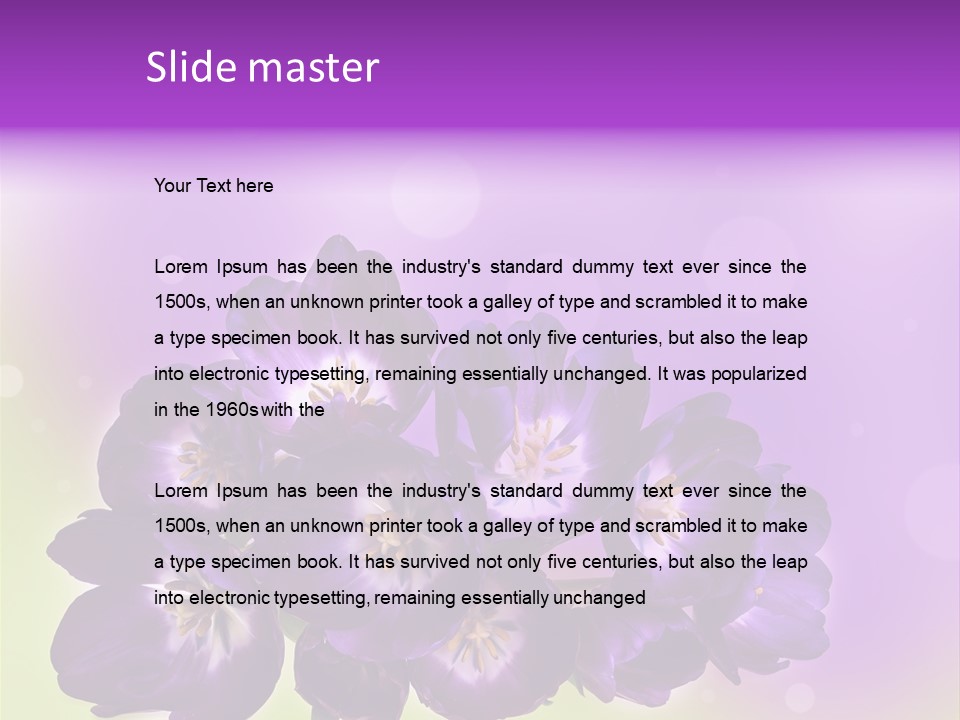 Bunch Of Blossom Sweet PowerPoint Template