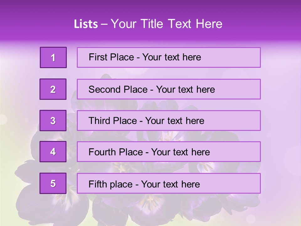 Bunch Of Blossom Sweet PowerPoint Template