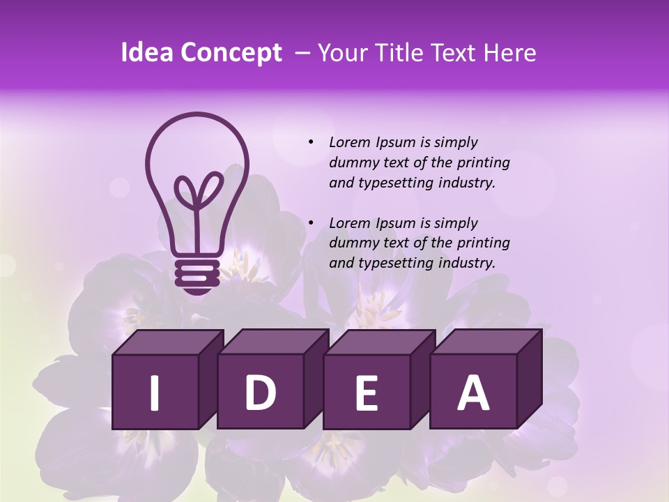 Bunch Of Blossom Sweet PowerPoint Template