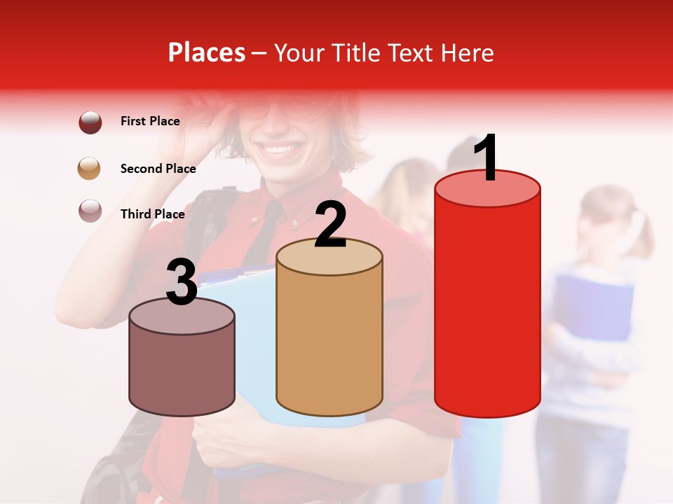 Beautiful Pupils Man PowerPoint Template