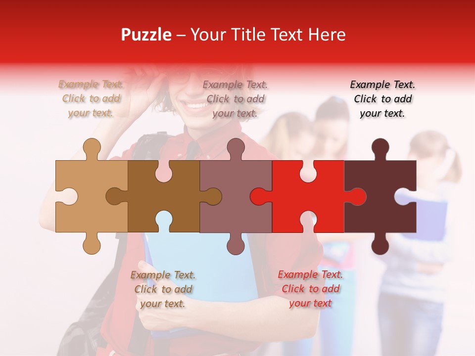 Beautiful Pupils Man PowerPoint Template