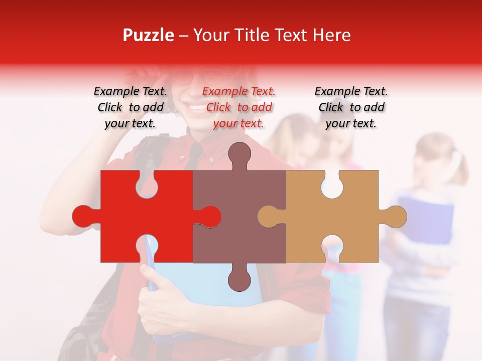 Beautiful Pupils Man PowerPoint Template