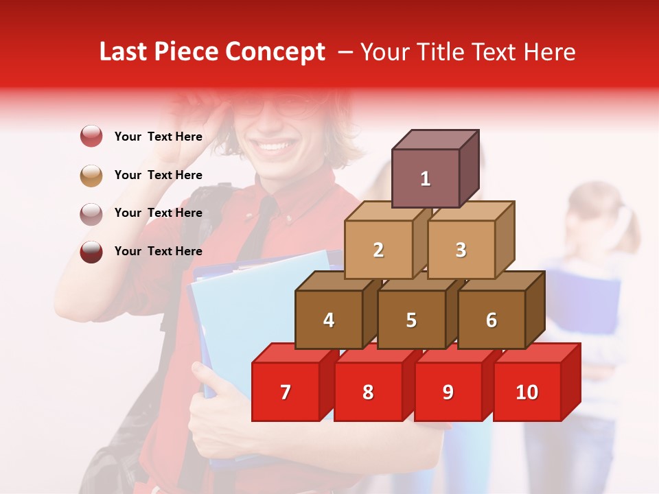 Beautiful Pupils Man PowerPoint Template