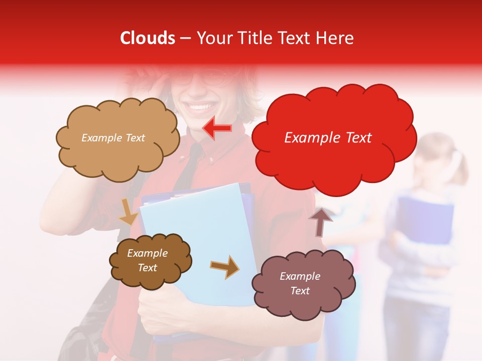 Beautiful Pupils Man PowerPoint Template
