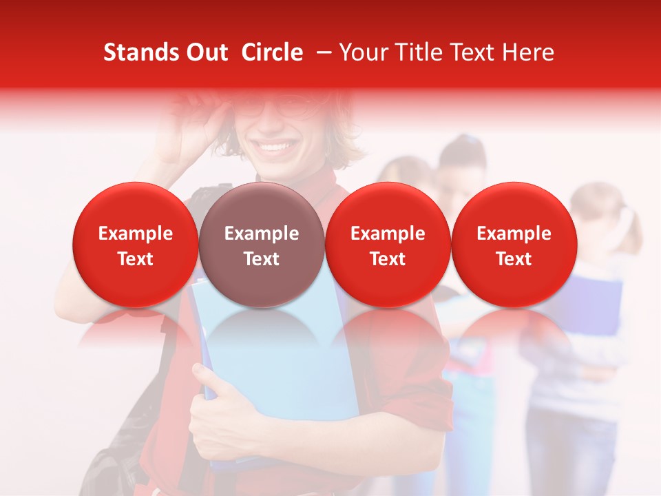 Beautiful Pupils Man PowerPoint Template