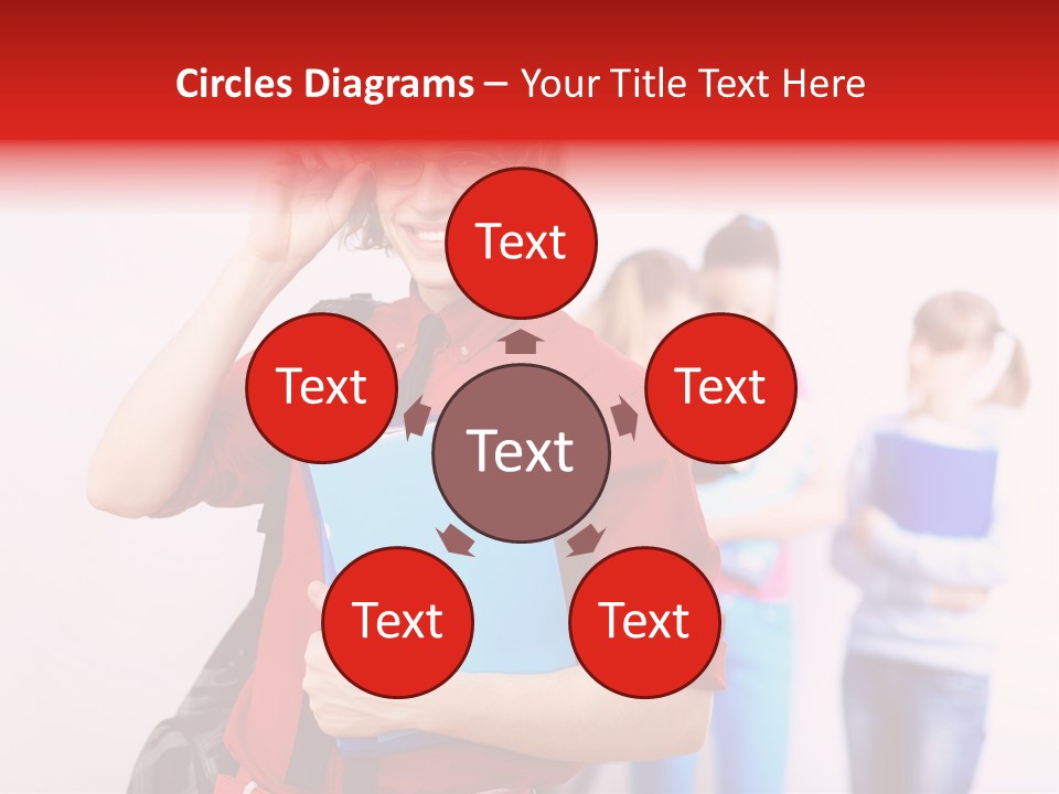 Beautiful Pupils Man PowerPoint Template