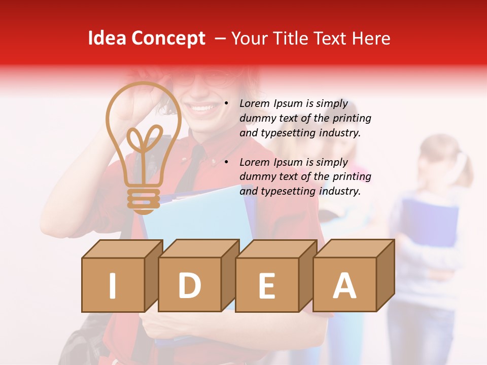 Beautiful Pupils Man PowerPoint Template