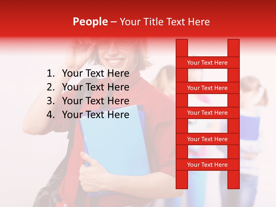 Beautiful Pupils Man PowerPoint Template