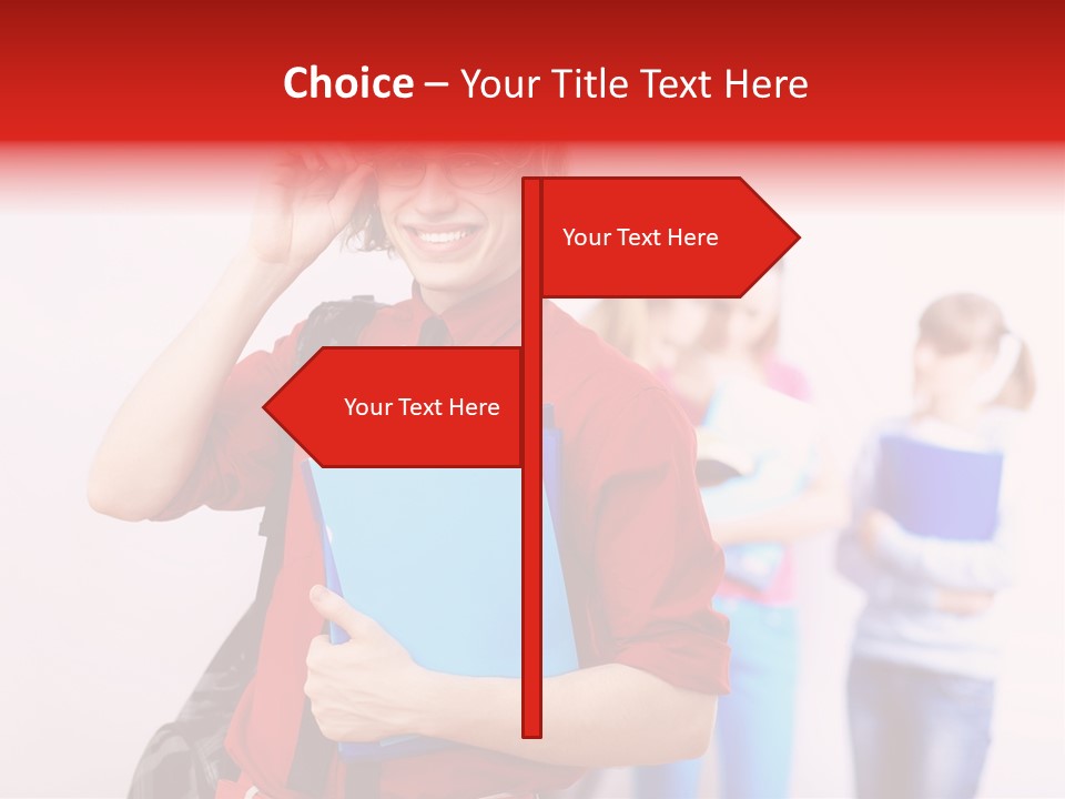 Beautiful Pupils Man PowerPoint Template