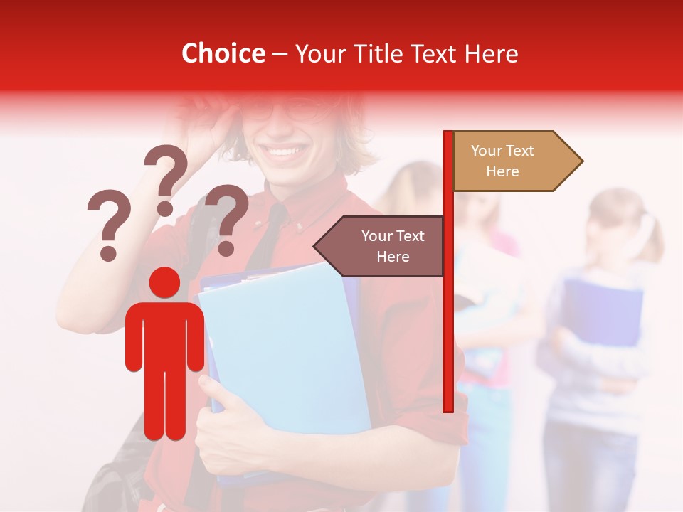 Beautiful Pupils Man PowerPoint Template