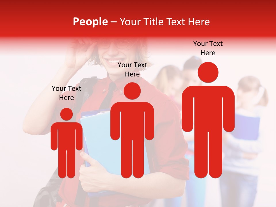 Beautiful Pupils Man PowerPoint Template