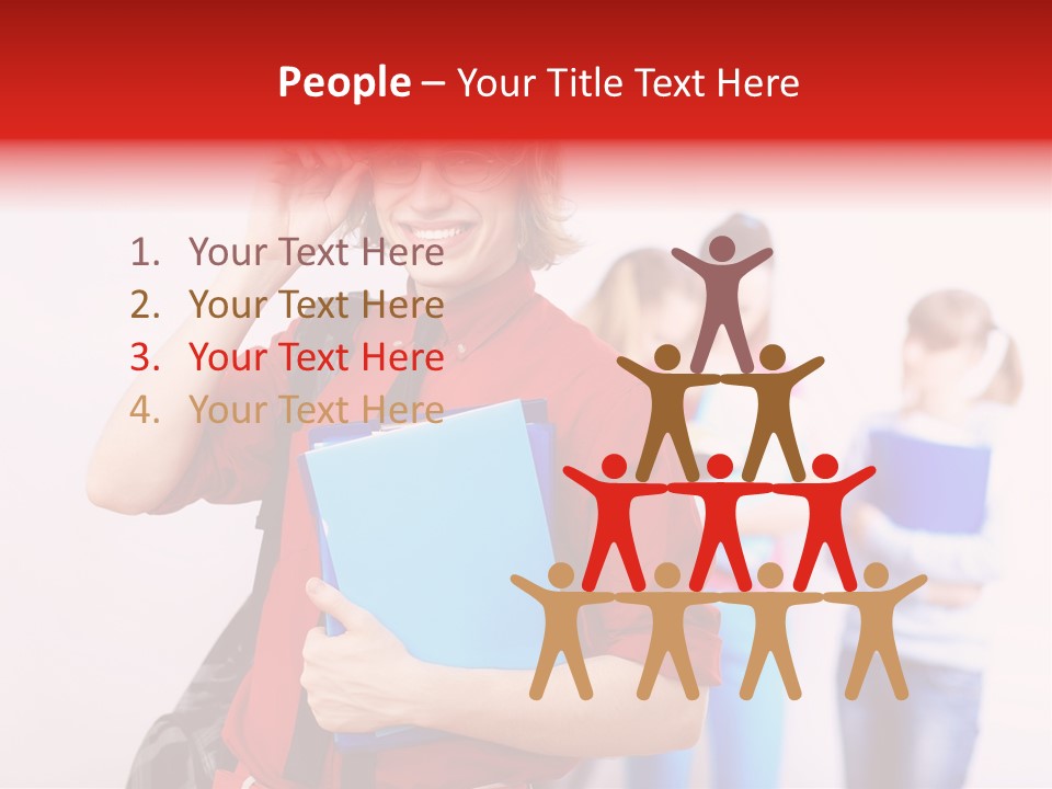 Beautiful Pupils Man PowerPoint Template