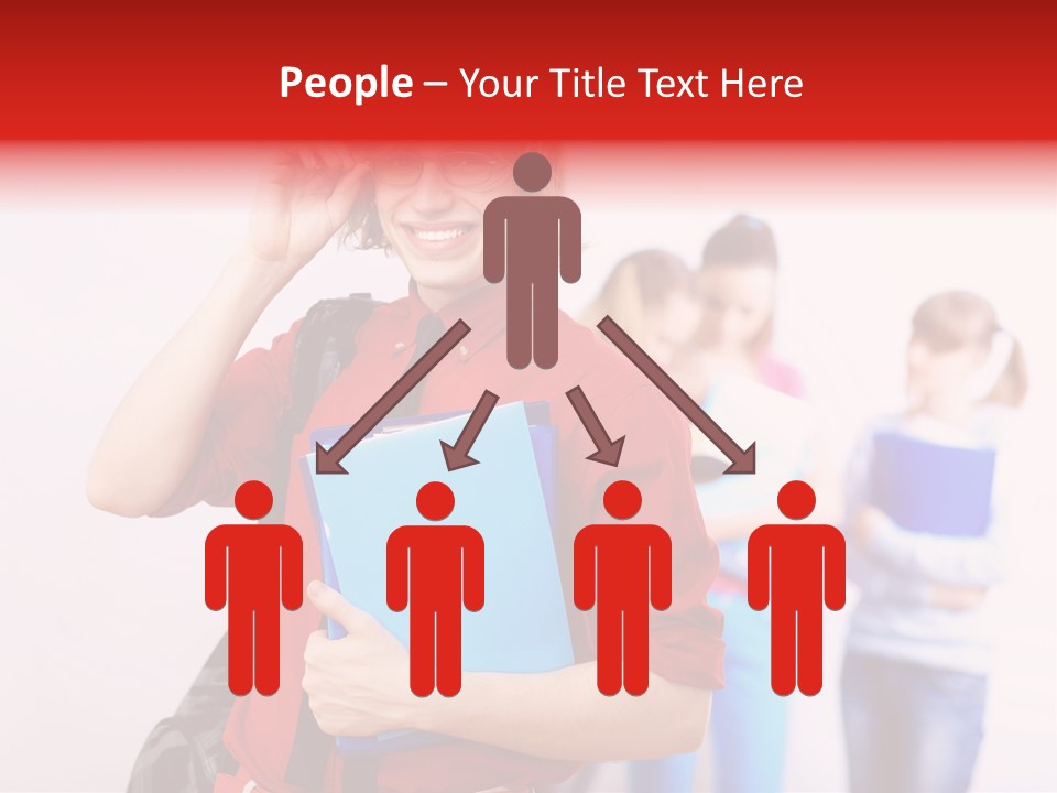 Beautiful Pupils Man PowerPoint Template