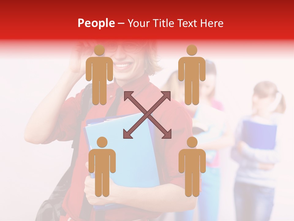 Beautiful Pupils Man PowerPoint Template