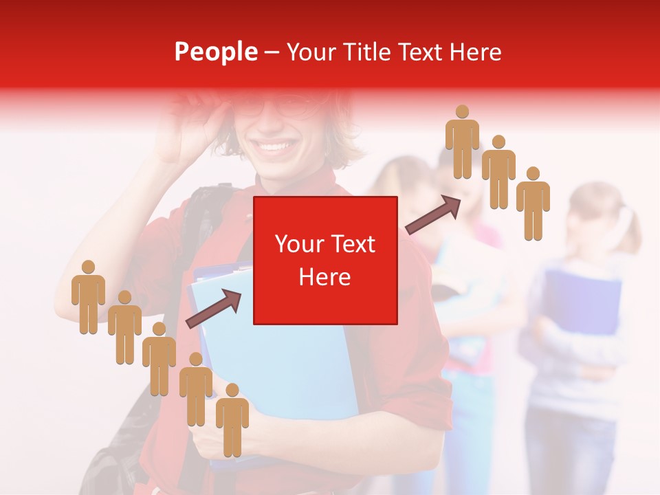 Beautiful Pupils Man PowerPoint Template