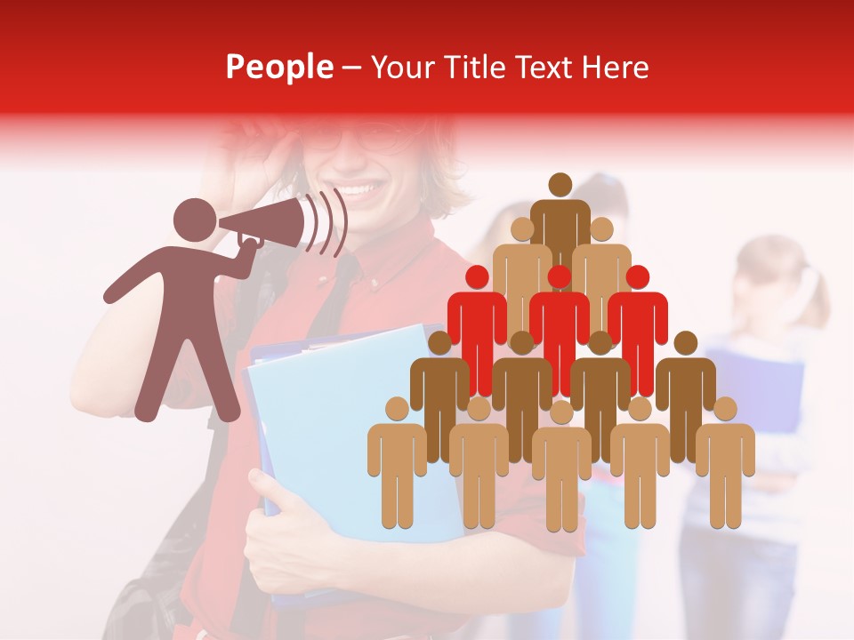 Beautiful Pupils Man PowerPoint Template