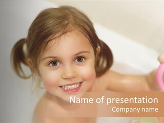 Innocence Tub Pleasure PowerPoint Template