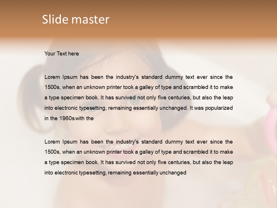 Innocence Tub Pleasure PowerPoint Template