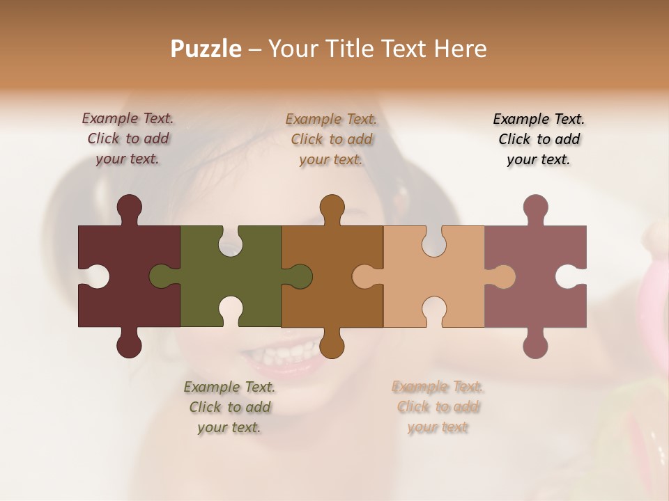 Innocence Tub Pleasure PowerPoint Template