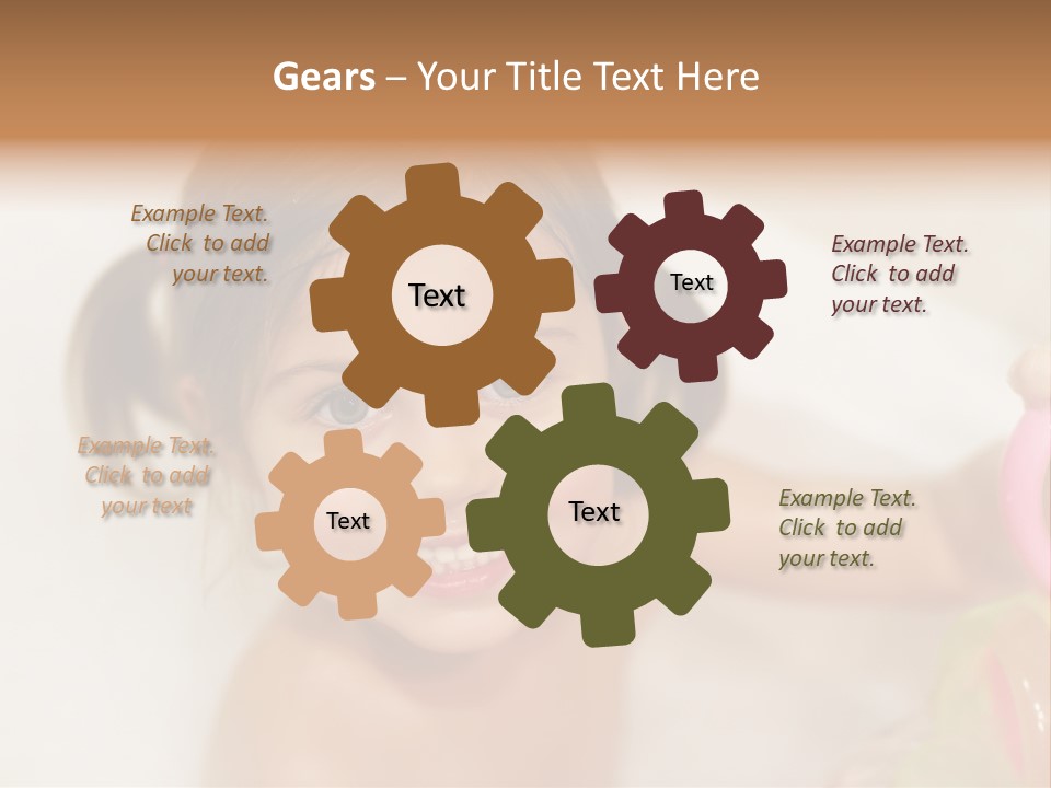 Innocence Tub Pleasure PowerPoint Template