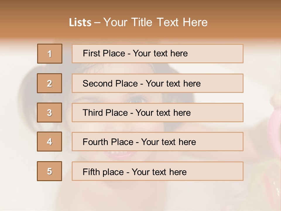 Innocence Tub Pleasure PowerPoint Template