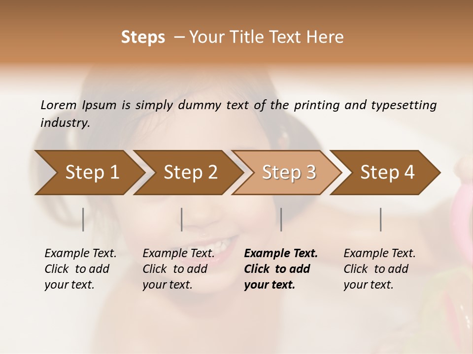 Innocence Tub Pleasure PowerPoint Template