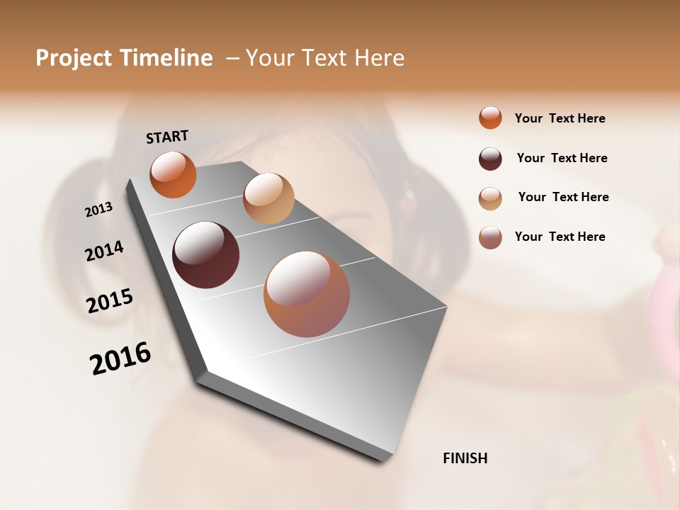 Innocence Tub Pleasure PowerPoint Template