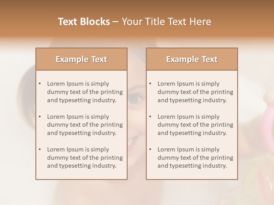 Innocence Tub Pleasure PowerPoint Template