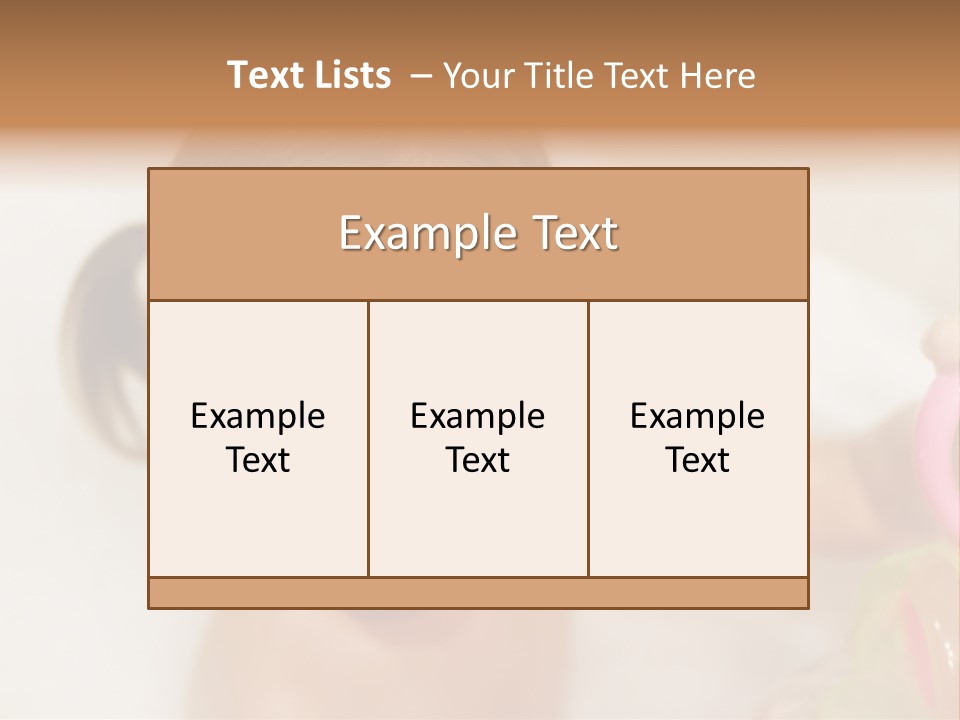 Innocence Tub Pleasure PowerPoint Template