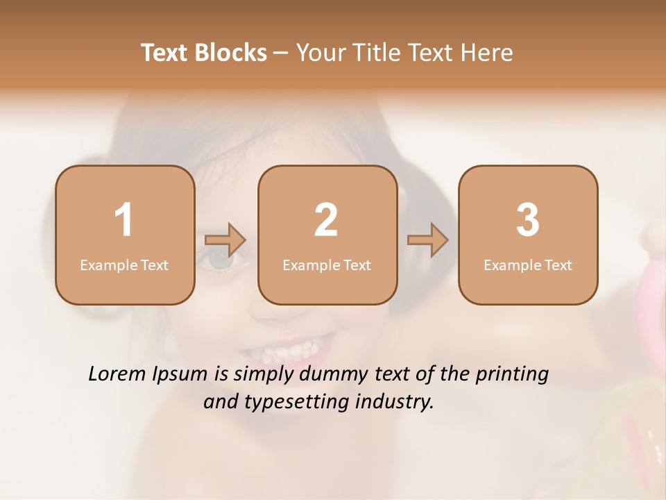 Innocence Tub Pleasure PowerPoint Template
