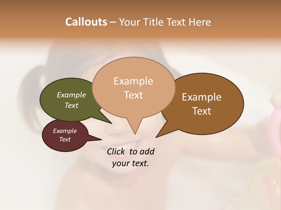 Innocence Tub Pleasure PowerPoint Template