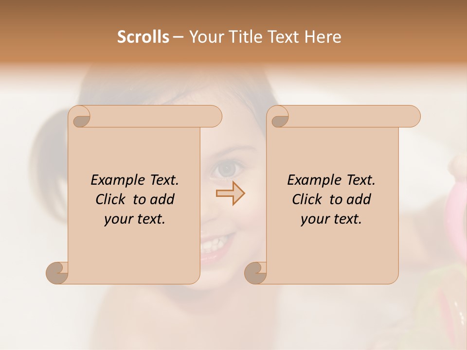 Innocence Tub Pleasure PowerPoint Template