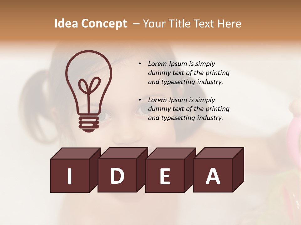 Innocence Tub Pleasure PowerPoint Template