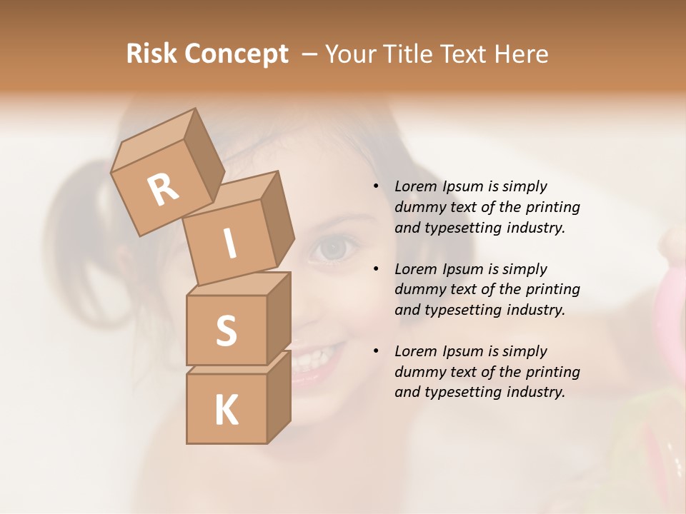 Innocence Tub Pleasure PowerPoint Template