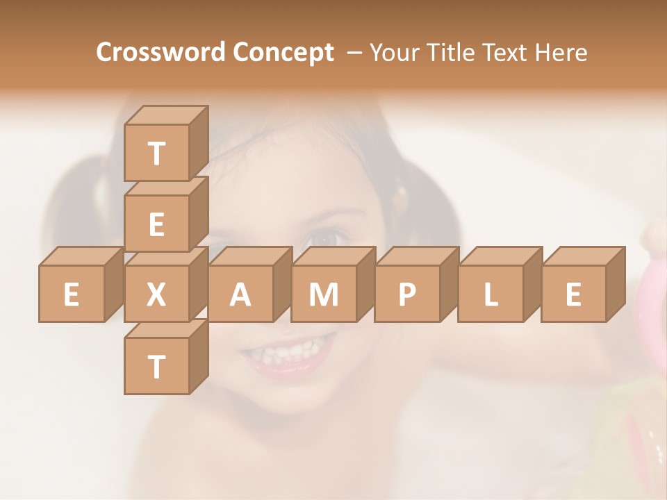 Innocence Tub Pleasure PowerPoint Template