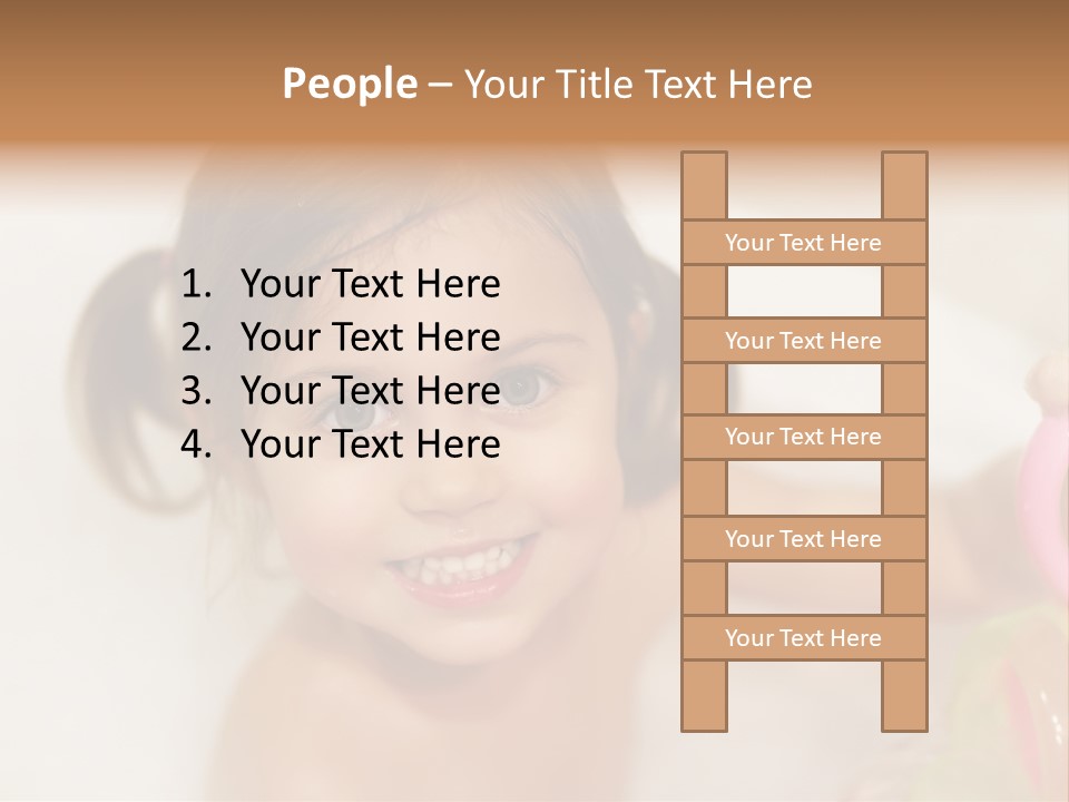 Innocence Tub Pleasure PowerPoint Template