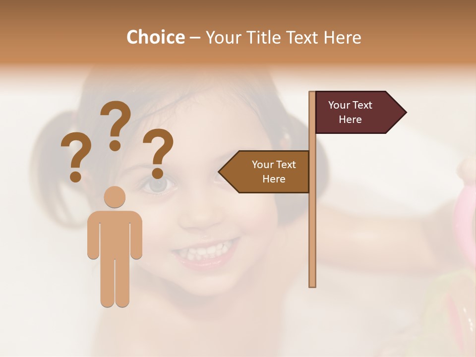 Innocence Tub Pleasure PowerPoint Template