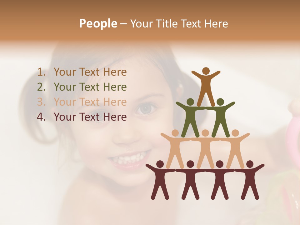 Innocence Tub Pleasure PowerPoint Template