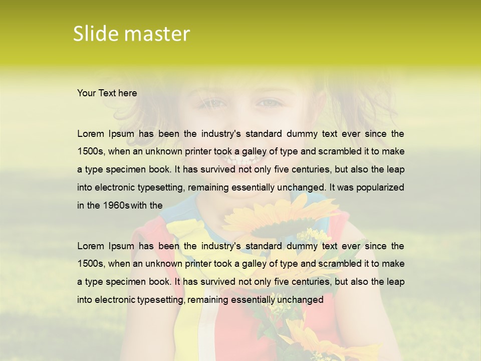 People Adorable Young PowerPoint Template
