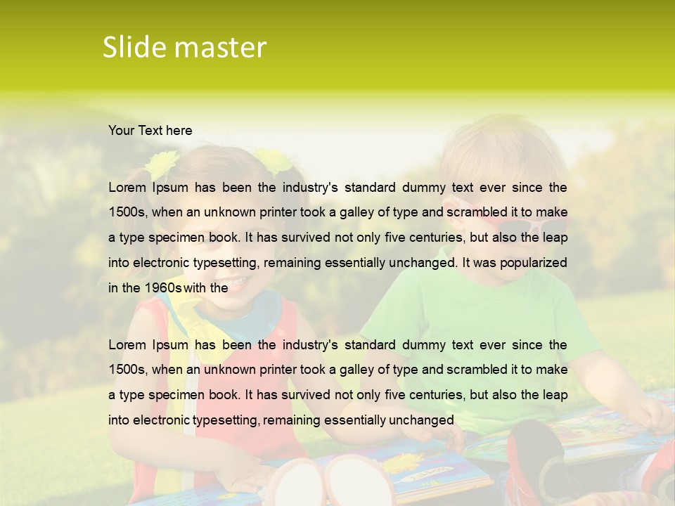 Child Outdoor Male PowerPoint Template
