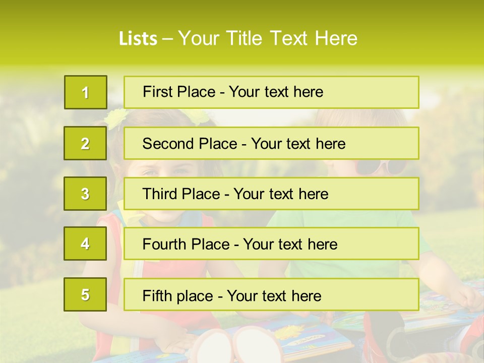 Child Outdoor Male PowerPoint Template