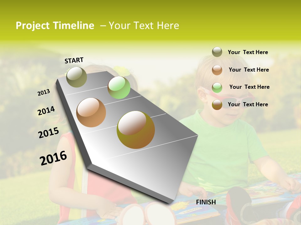 Child Outdoor Male PowerPoint Template