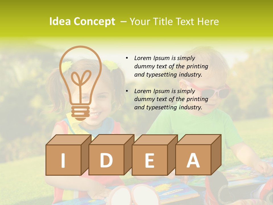 Child Outdoor Male PowerPoint Template