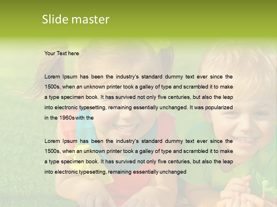 Preschooler Toddler Green PowerPoint Template