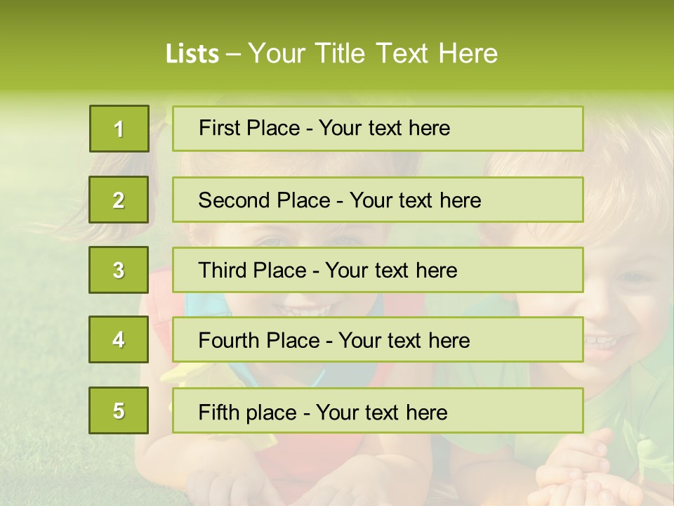 Preschooler Toddler Green PowerPoint Template