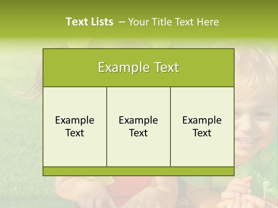Preschooler Toddler Green PowerPoint Template